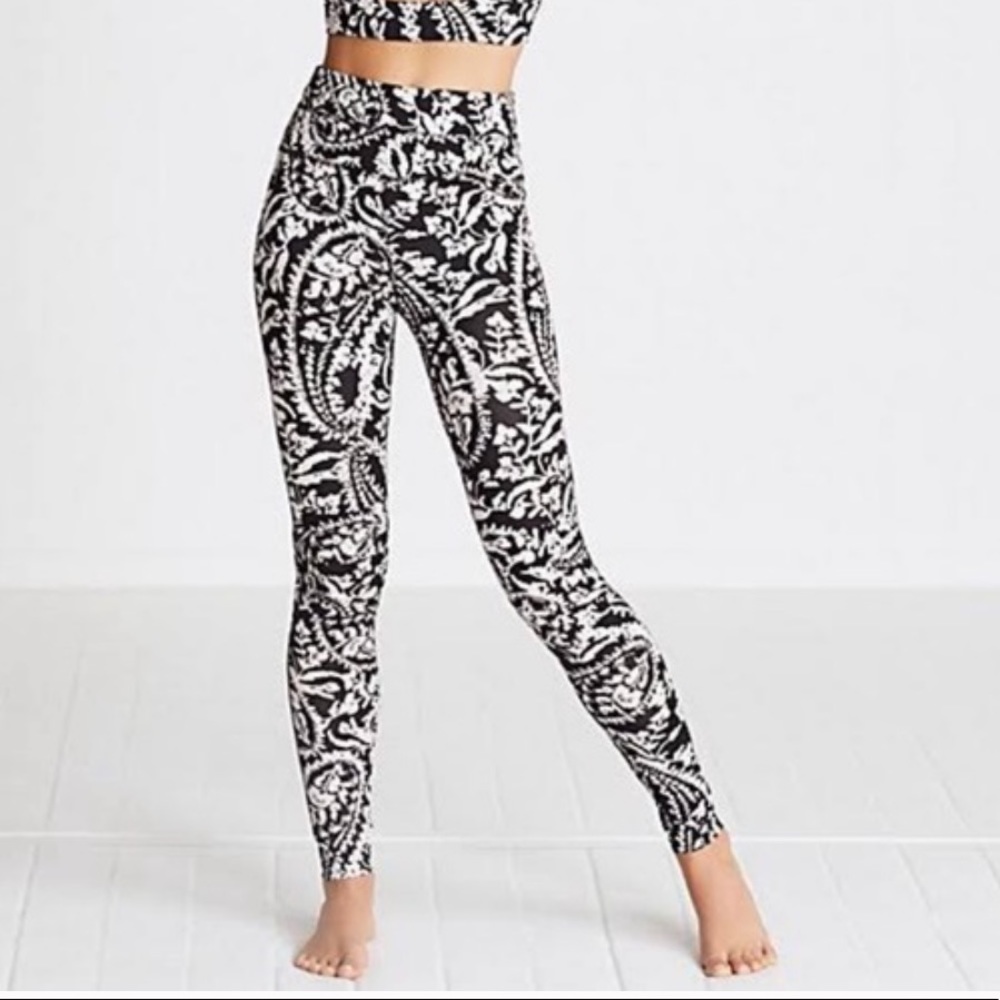 Free People Intimately Floral Paisley Moto Style Leggings